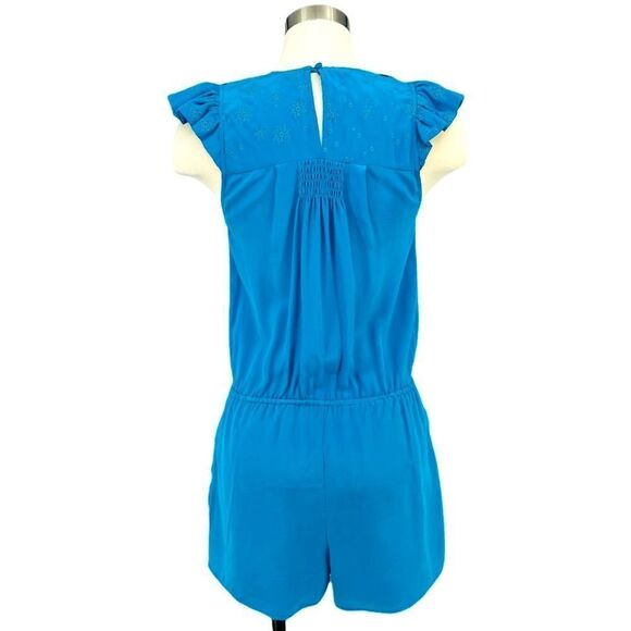 NWOT bebe Ruffled Eyelet Drop Waist Romper - Picture 3 of 11